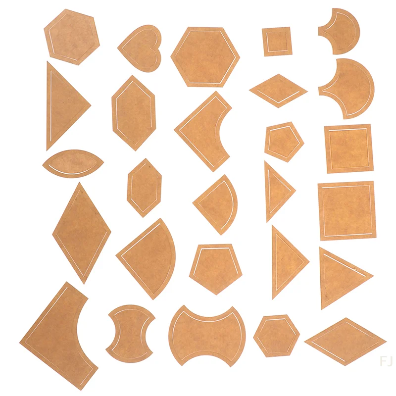 [YU]Set of 54pcs Acrylic Ruler Quilt Patchwork Template Quilting Sewing Craft DIY