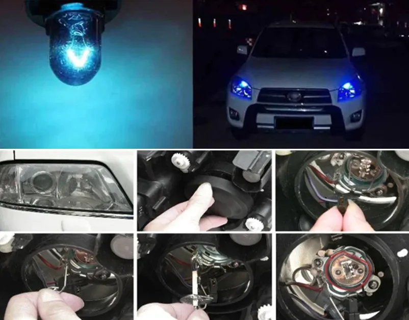 10pcs T10 W5W 194 Cool White 5W Halogen Bulb Signal Interior Car light Lamp Car Light Source parking 8000K auto