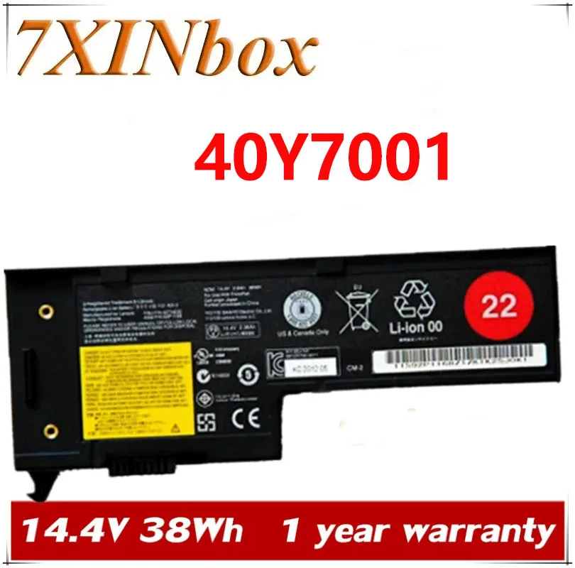 7XINbox 14.4V 38Wh Laptop Battery 40Y7001 42T4630 For Lenovo IBM ThinkPad X60 X61 X60s X61s 92P1168 42T4505 93P5028 92P1227