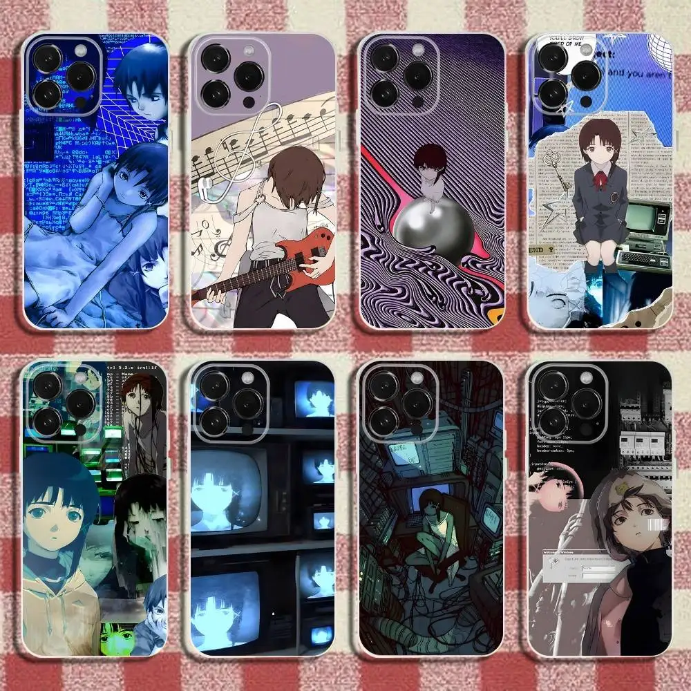 

Serial Experiments L-Lain Phone Case For iPhone 16,15,14,13,12,11 Pro,Max,Plus,X,XS,XR,SE,Mini Transparent Silicone Soft