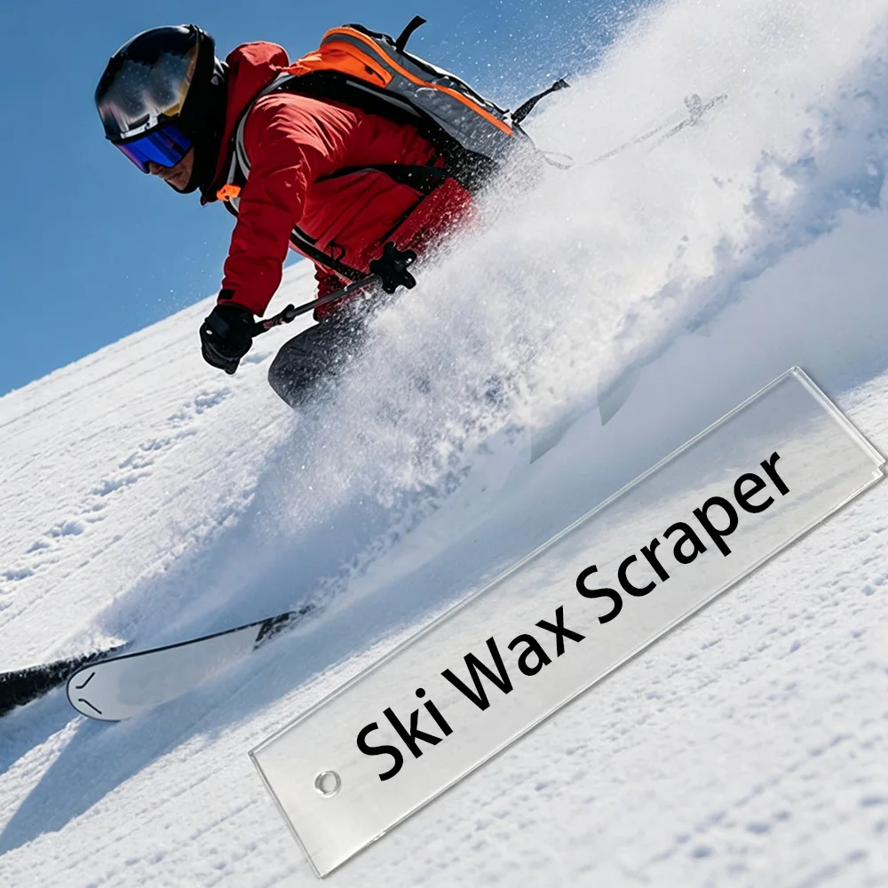 Stiff Ski Base Wax Scraper, All‑Age Ski Riders, Mountain Snow Sport Accurate Wax Removal Snowboard Care Gear
