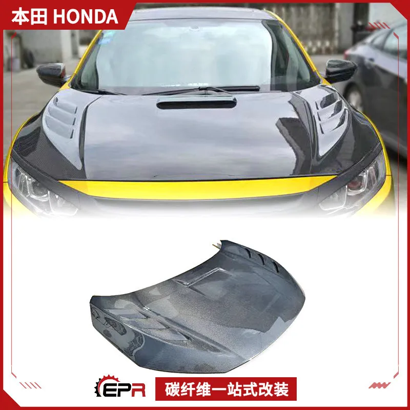 

Подходит для Honda 10-го поколения Civic FC FK7, модифицированные детали из углеродного волокна, неограниченная крышка двигателя Mugen.