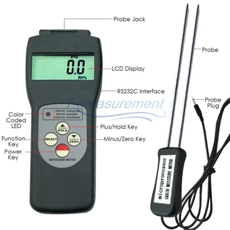 Medidor de umidade digital MC-7825G para ampla gama de grãos