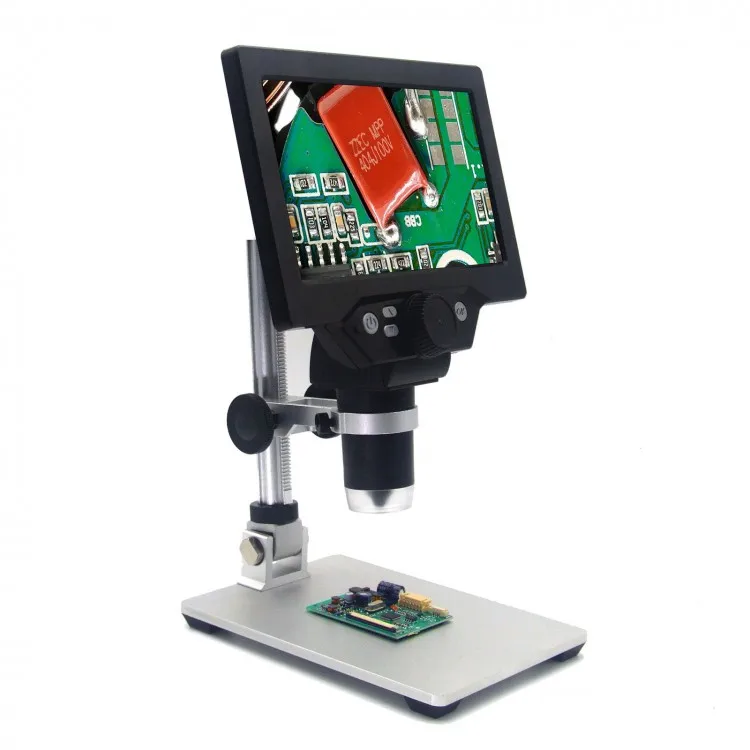 G1200 1200X 12MP 1080FHD Fotocamera per microscopio digitale Versione standard Tipo plug-in con display LCD da 7"