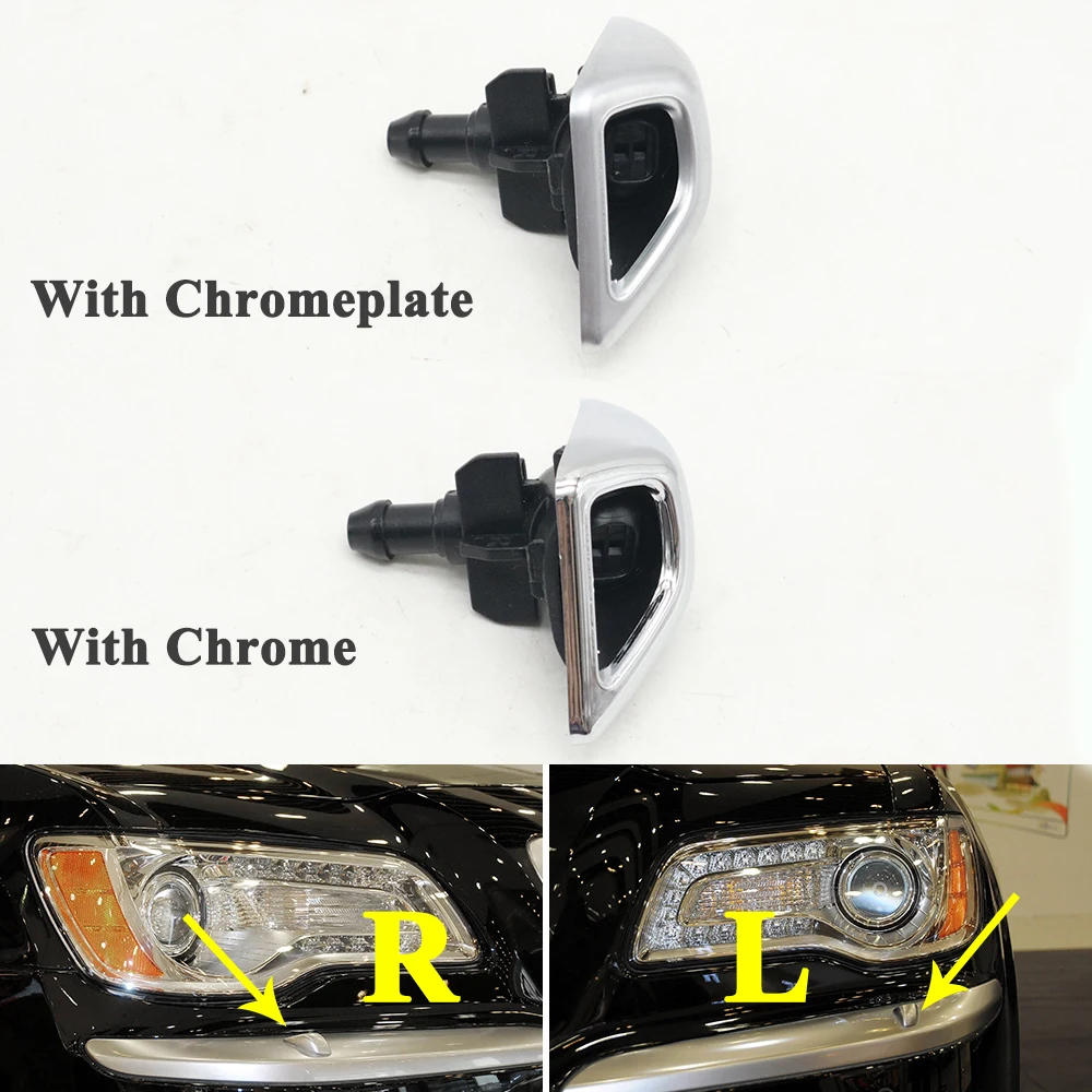 

For Chrysler 300C 2012-2014 Front Bumper Headlight Headlamp Washer Sprayer Nozzle Actuator Pump Jet Cap Cover