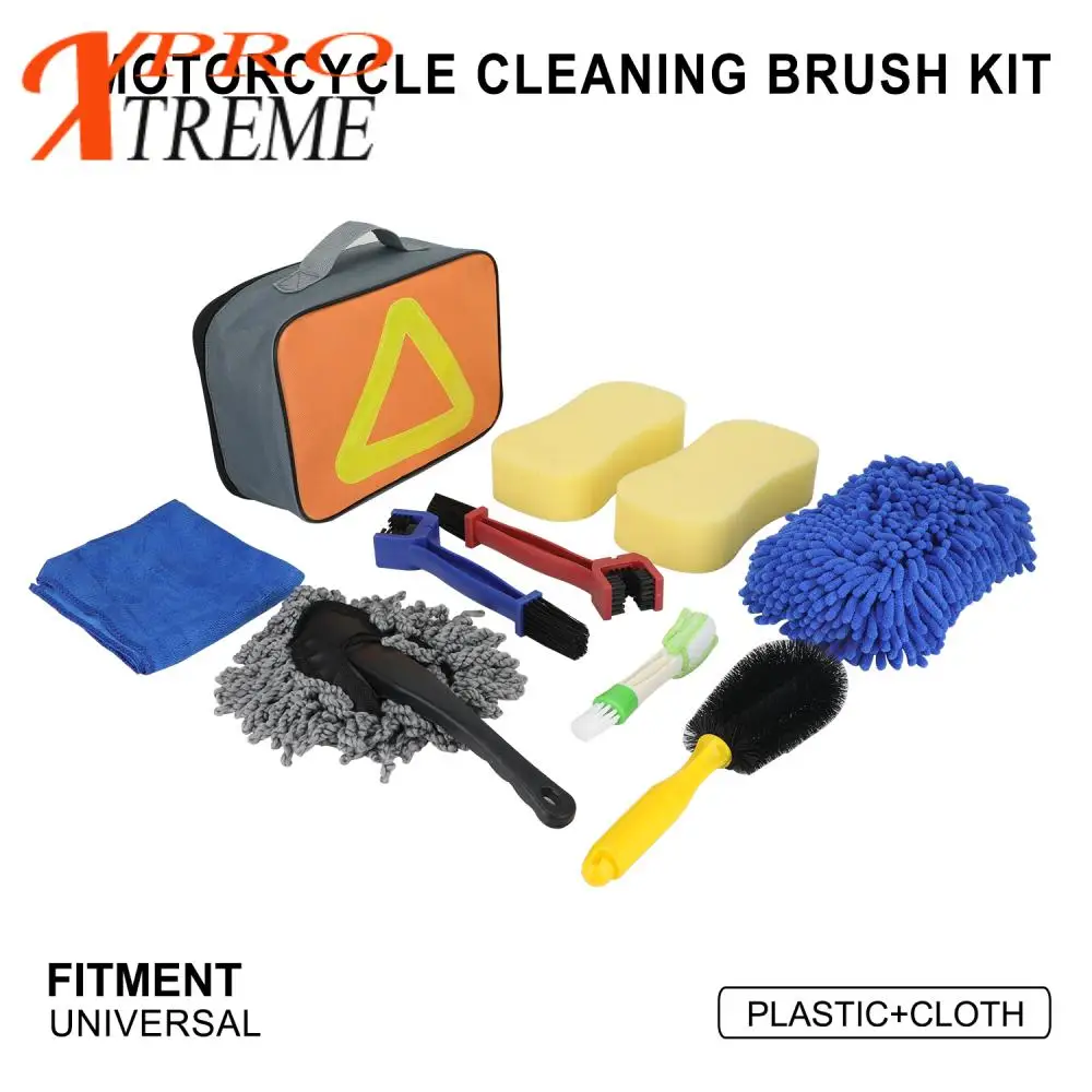 

For KTM HONDA SUZUKI YAMAHA KAWASAKI HUSQVARNA DUCATI GAS GAS HARLEY DAVIDSON SURRON Universal Motorcycle Cleaning Brush Kit