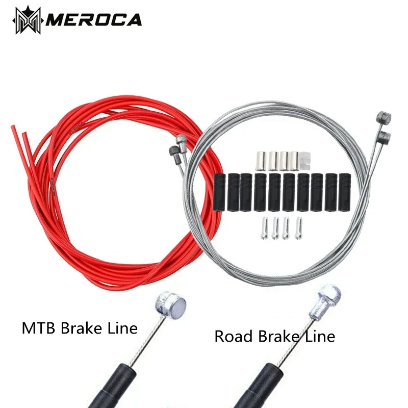 MEROCA Road Bicycle Shifting/Brake Cable Tube Set MTB Bike Galvanized Wire Core Iamok Derailleur Parts