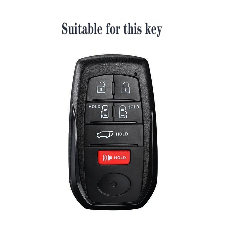 7 أزرار سيليكون غطاء مفتاح السيارة الحال بالنسبة لتويوتا سيينا RAV4 فينزا ميراي الهجين المركبات ألارد بريفيا فوكسي عن بعد الملحقات #2