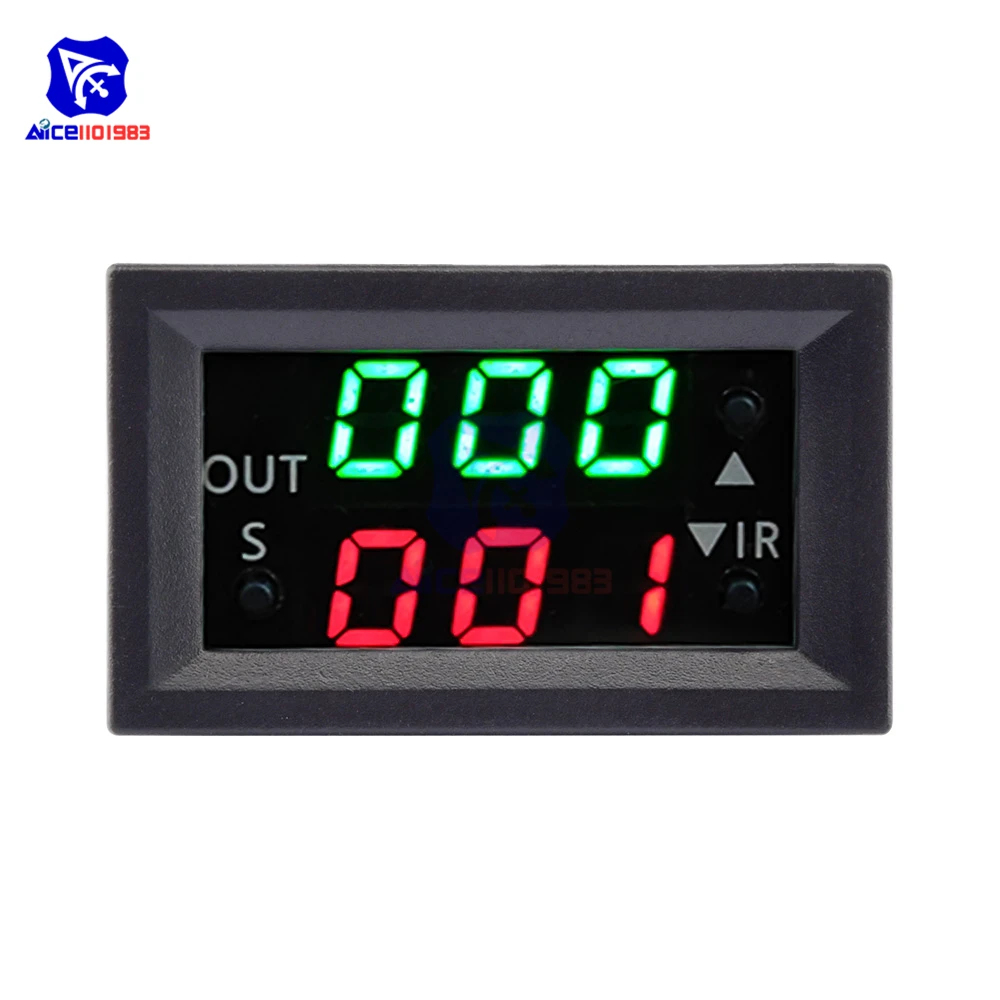 T2401-O/N DC 12V Zeitrelais-Modul mit Verzögerung, Dual-Display Digital-Zeitrelais, Direkt-/Passiv-Ausgang, Mini-LED-Digital-Timer – Detail 26