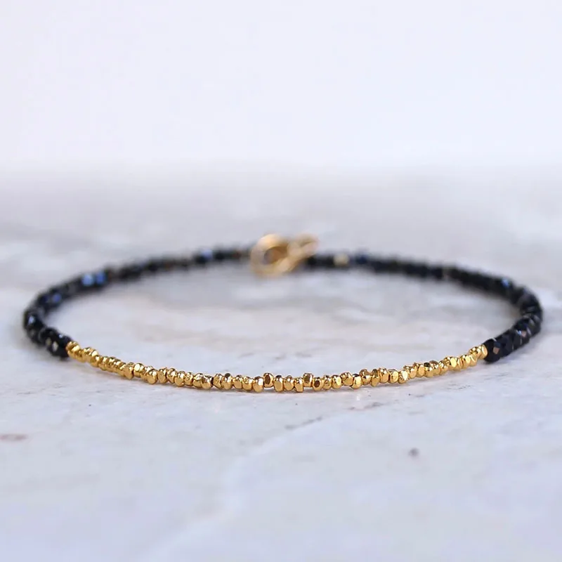 Black Spinel Bracelet  Spiritual  Healing Stone