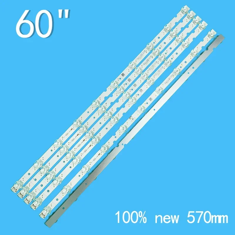 แถบไฟแบ็คไลท์ LED 6ชิ้น/เซ็ตสำหรับ TCL 60EP662 60F60 60D6 60U5950C 60EP660 4C-LB6010-YH01J YH02J HR01J HR02J 60HR330M10A0 V1