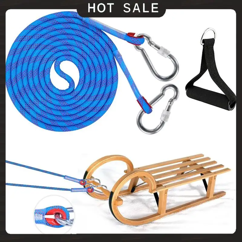 24-Hour Delivery Sledge Rope With Carabiner, Thick Sledge Rope Diameter 10 Mm, 4 M Sledge Lead With Handle,For Sledges, Sledge P