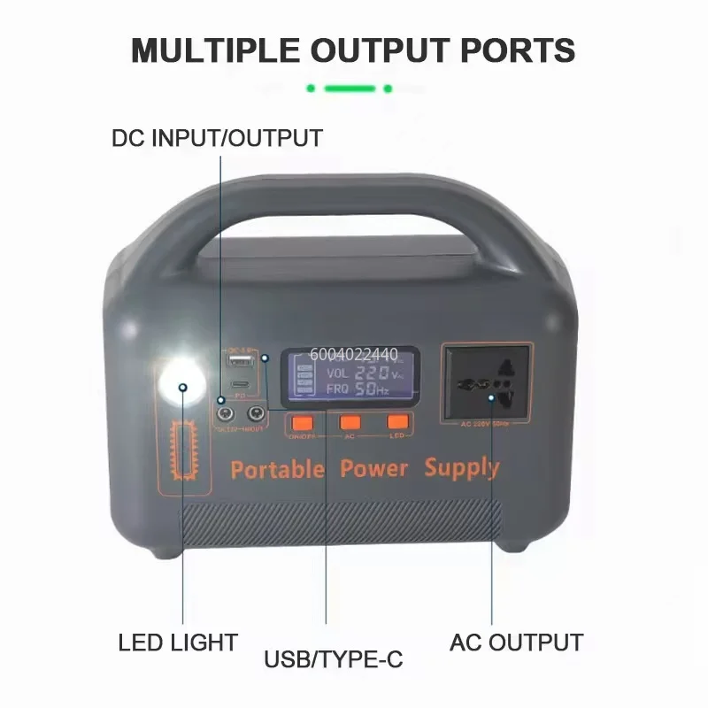 400W Portable Power Station Solar Generator 220V 192Wh LiFePO4 Power Bank for Camping Emergency Energy with Solar Panel Charger