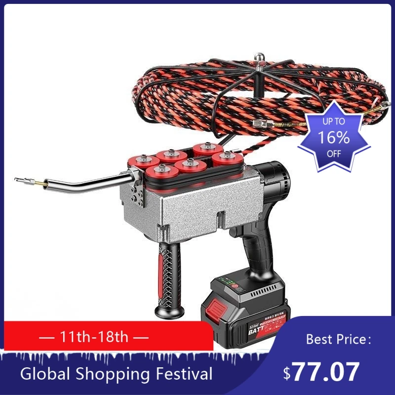 

1908 300Kg Lithium Battery Threading Machine Brushless Electric Pull Tube Decoration Communication 30M Cable Lead 922