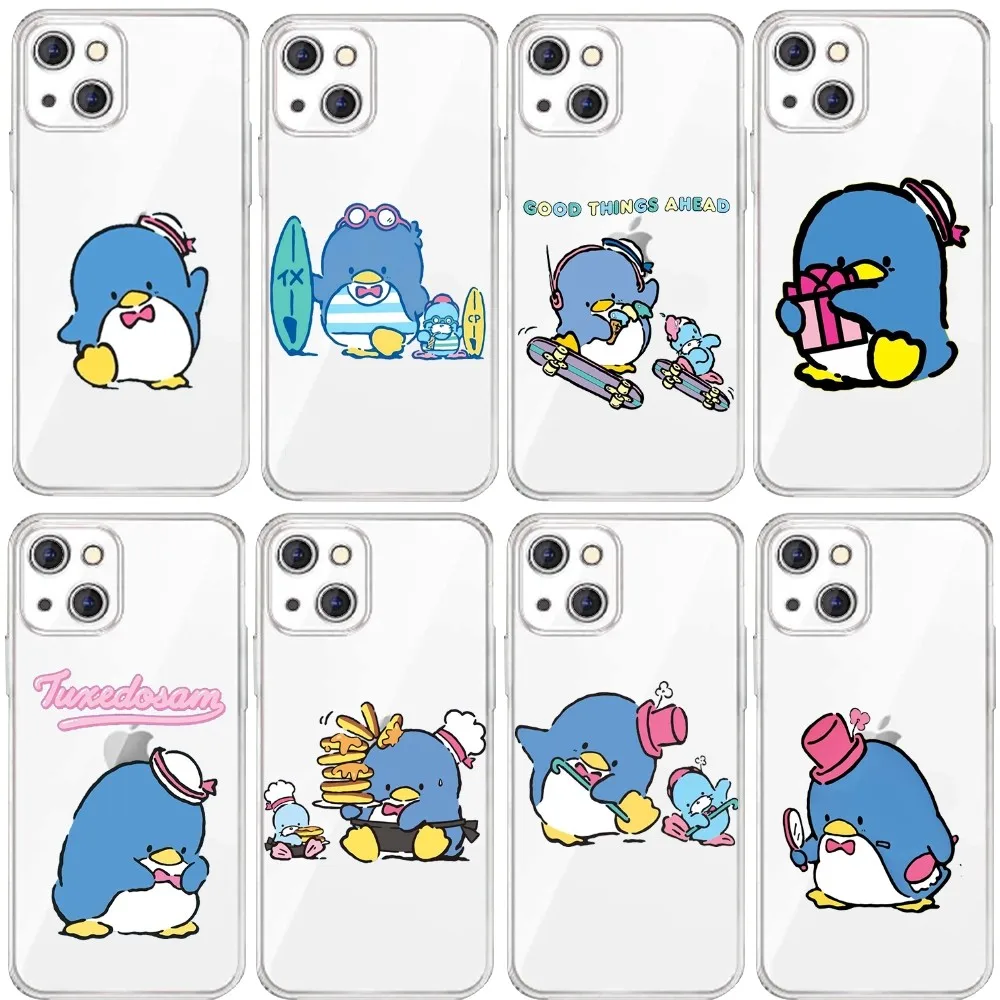 Cute T-TuxedoSam Phone Case For Iphone 15 11 13 14 Pro Max 7 8 Plus X Xr Xs Max Se2020 12mini Transparent Cover