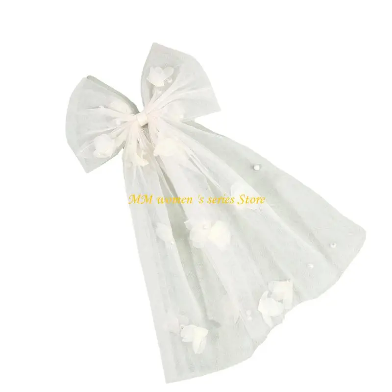Q39C Delicate Blossomy Embroidery Headpiece With Flexible Group And Light Tulle Substance For Special Incidents Festivities