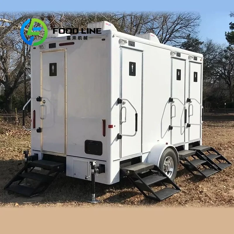 Custom Size Australian 4 Stall Luxury Bathroom Portable Toilet Mobile Restroom Trailer With Bathroom