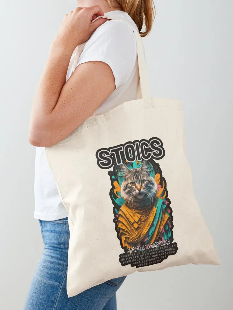 Stoic Quotes - Marcus Aurelius Tote Bag Eco bag the tote bag for beach Custom