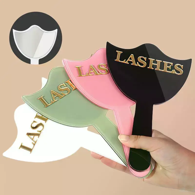 مرآة تمديد رموش احترافية مع مقبض للرموش الدقيقة وصالونات المكياج لتزيين فني الرموش صور الدعامة