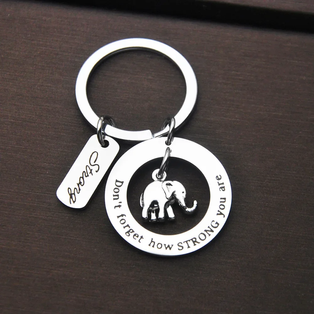 Metal Women Keychain Man Key Chain Bags Key Ring Chain For Pants Kids Elephant Pendant Key Holder Fashion