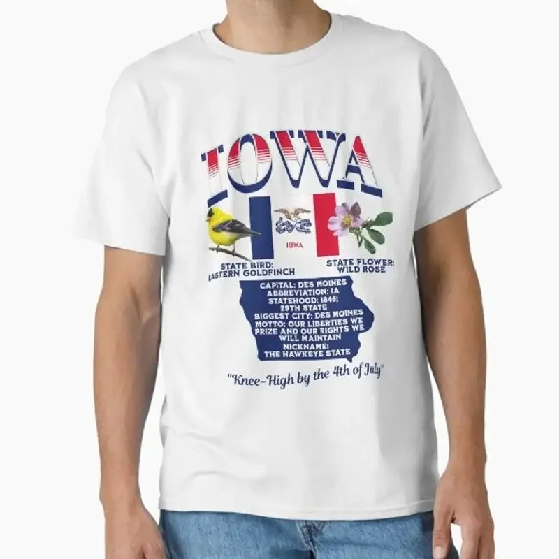 The State of Iowa Classic T Shirt Made in US AUS Size S 2XL