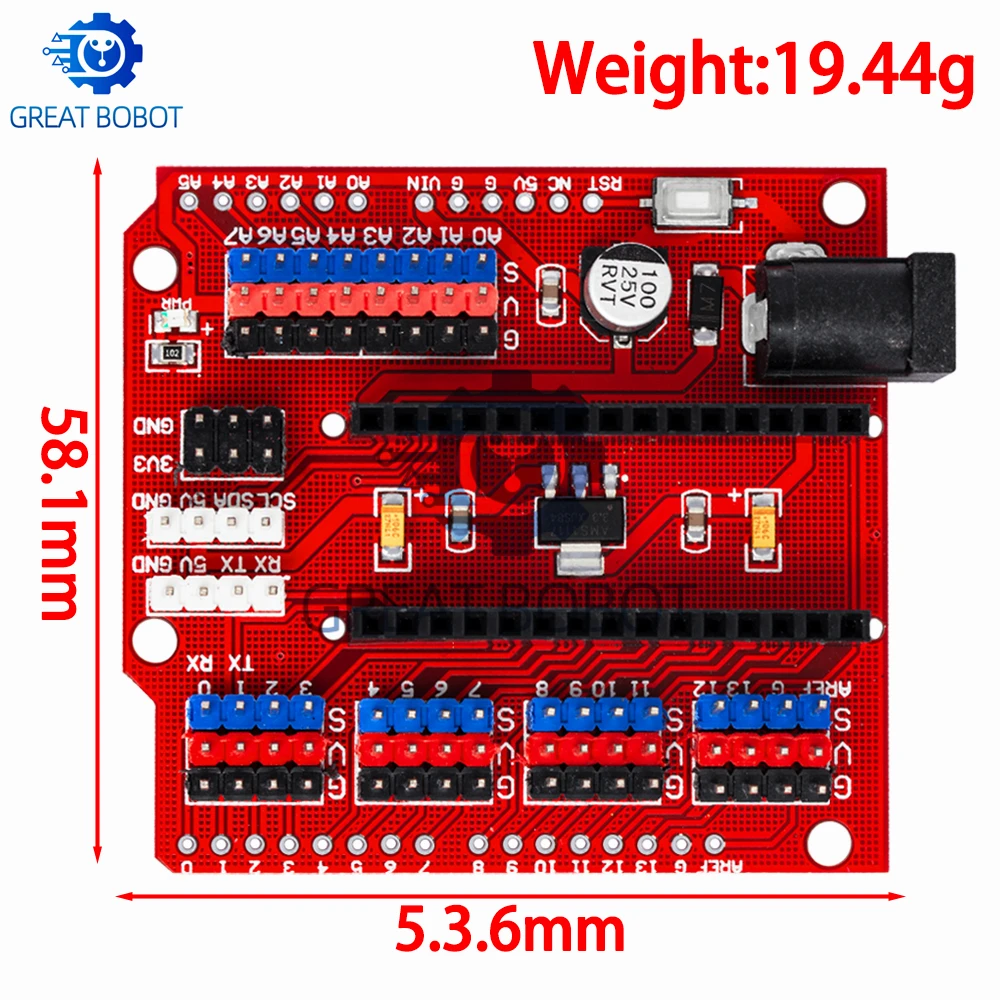 BS shield expansion Sensor Shield Module- For UNOR3 Nano V3.0 3.0 Controller Compatible Board I2C PWM Interface 3.3V
