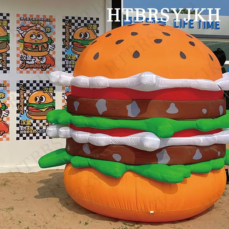 Inflatable hamburger air model simulate fried food Hamburger party park shopping mall decoration activity advertising props