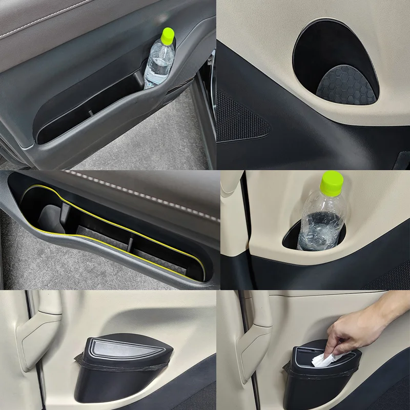 

For Toyota Alphard Vellfire 40 Series 2023 2024 2025 ABS Middle Car Door Trash Can Door Storage Box Interior Accessories