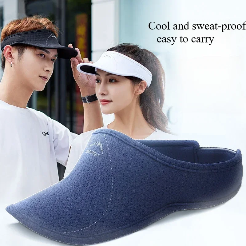 Explosive Sports Empty Top Hat Fitness Sunscreen Uv Visor Fashion Curved Sweat-Absorbing Hat