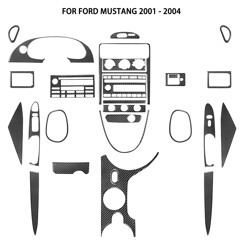 

For Ford Mustang Convertible 2001-2004 Accessories Car Carbon Fiber Interior Decoration Sticker