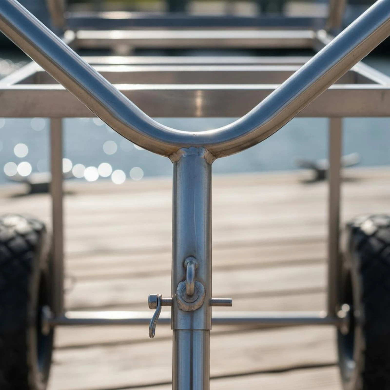 Boat Bow Trolley Portable Inflatable Boat Dolly Kayak Trolley Lightweight Carrier Carrier Heavy-Duty Wheels for Beach view 6