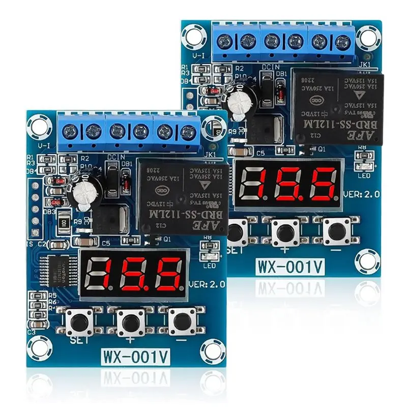 A84X-4PCS Low Voltage Cutoff, Battery Voltage Monitor Module DC 12V Low Voltage Cut Off Charge Discharge Protection Board