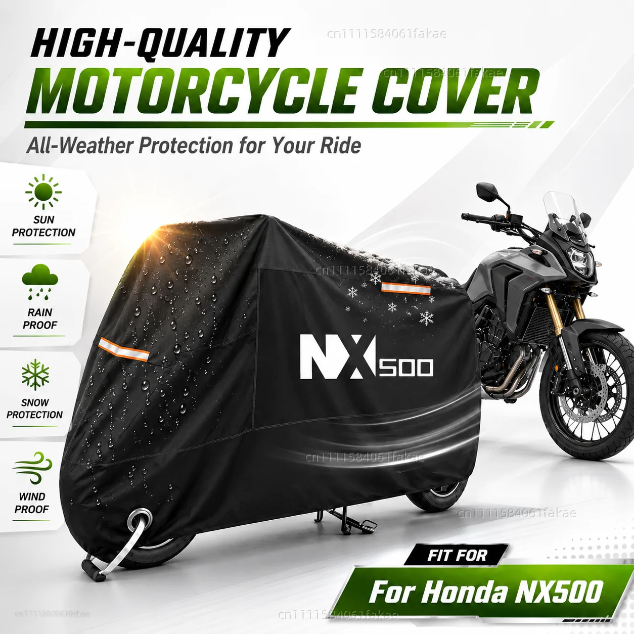 Motorcycle Cover Waterproof Outdoor All Season Dustproof UV Protective Moto Scooter Rain Cover For Honda NX500 NX 500 2023 2024