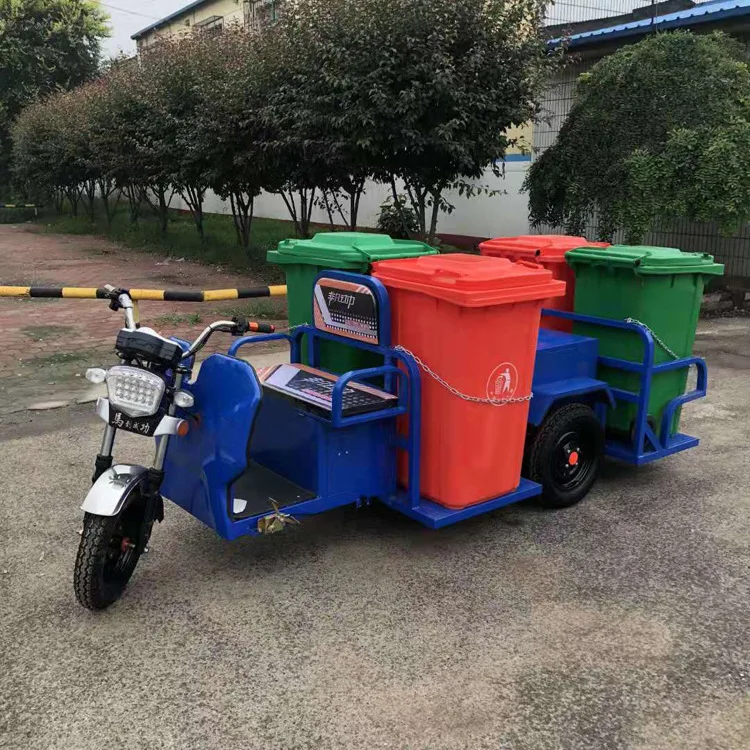 HCY Four-barrel garbage truck, community trash can transfer truck, new energy garbage truck