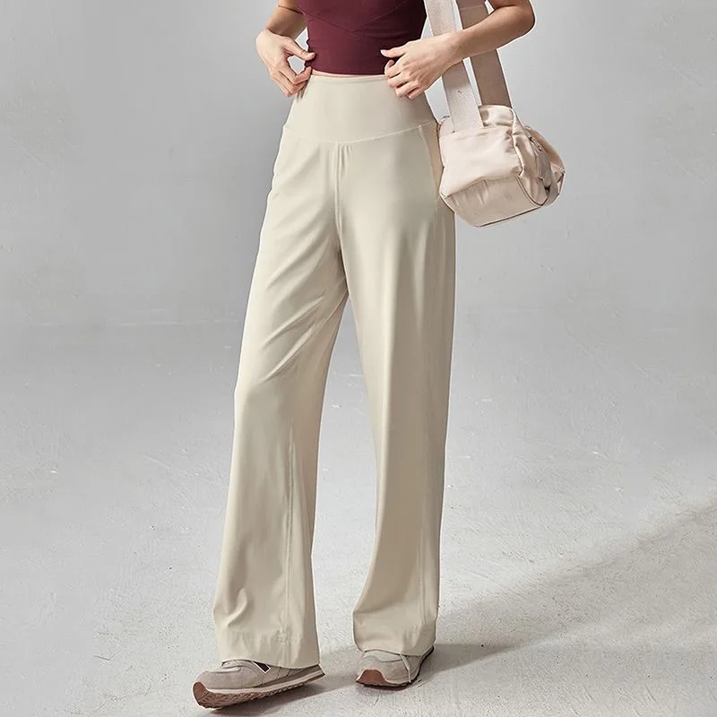 Wide Leg Pants Woman Womens Summer Modal Drawstrings Oversize Resort Femme Lightweight Softshell Quick-Drying Versatile Stretchy