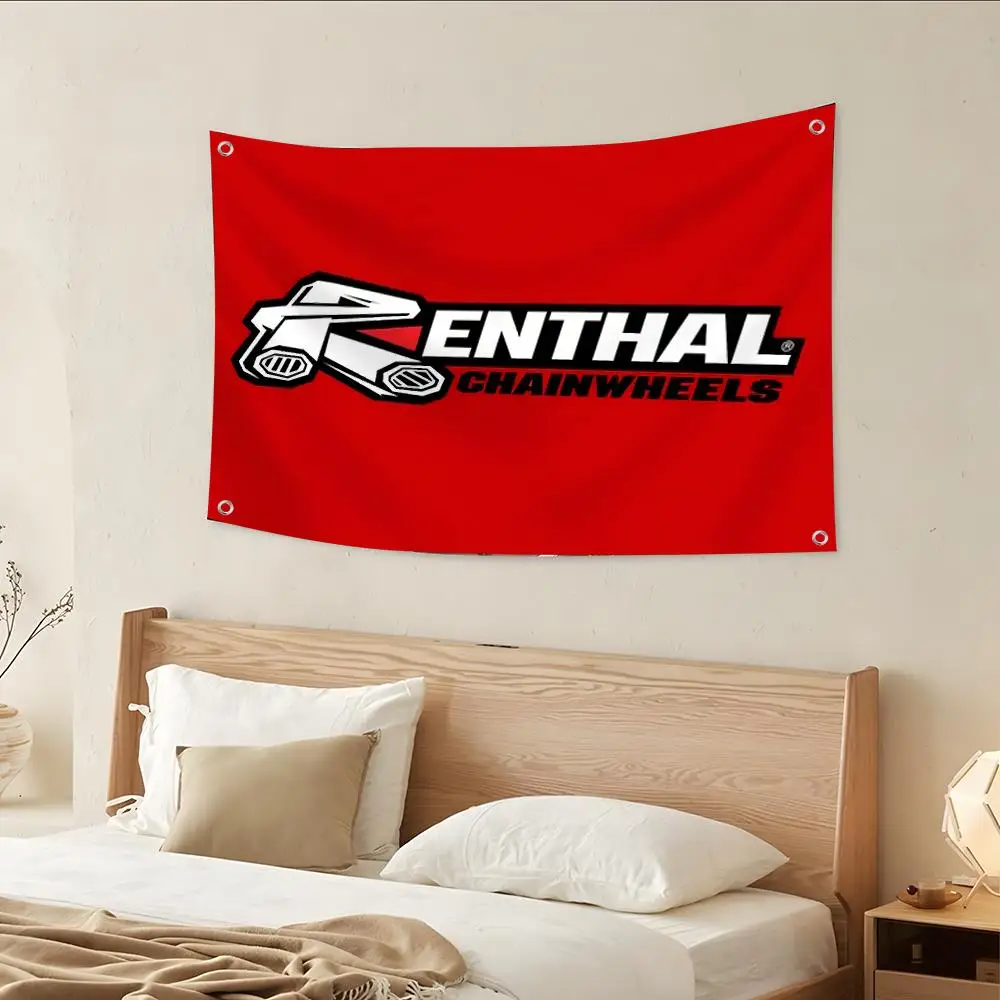 R-Renthals Racing Motorcycle Flags Custom Wall Hanging Background Art Banner For Bedroom Home Living Room Outdoor Decor
