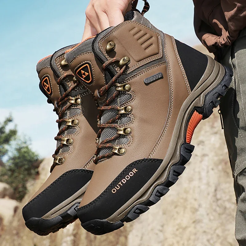 Men's Shoes Casual Sneakers Autuma Trail Running High Top Outdoor Hiking Shoes Waterproof Climbing Shoes