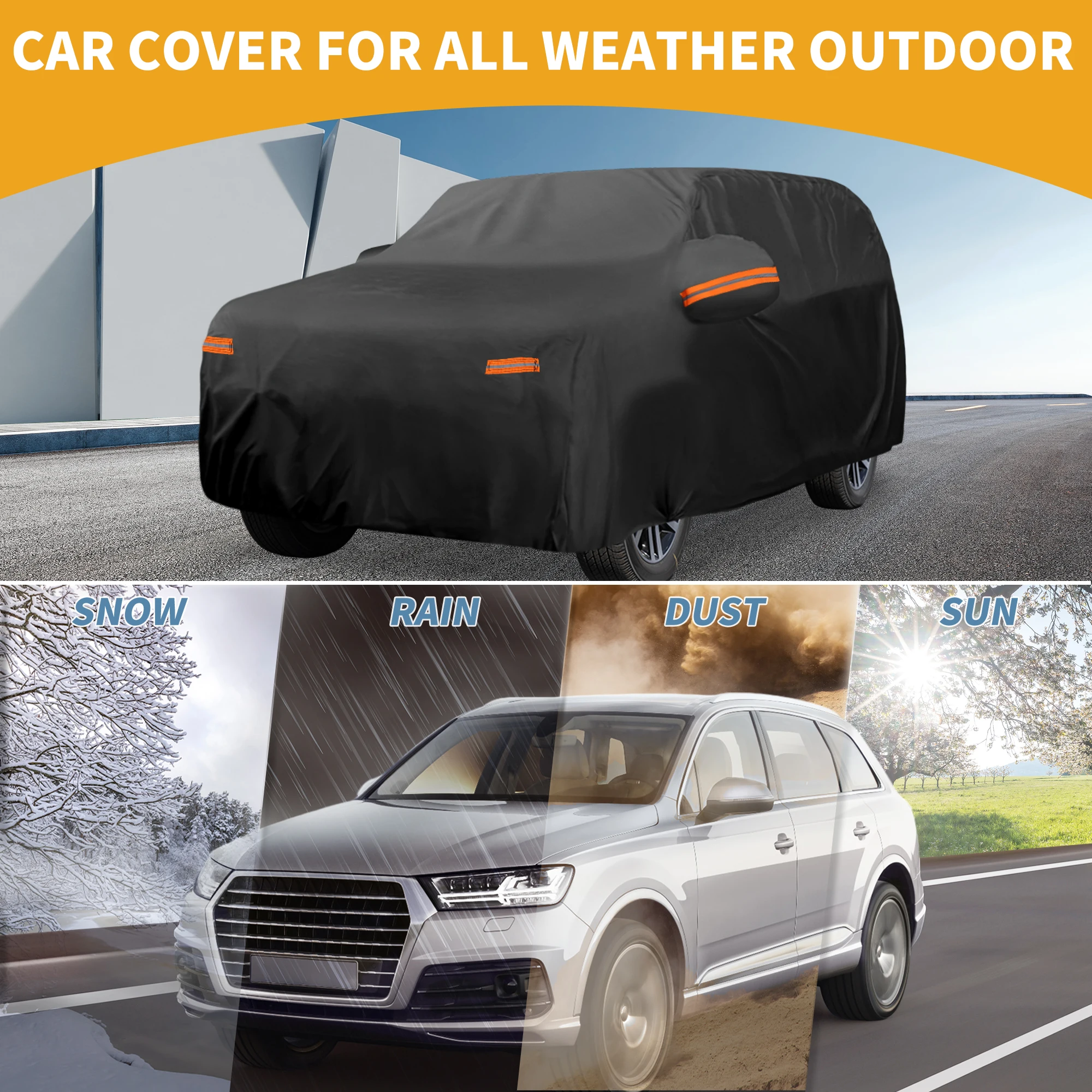 

Автомобильный чехол Uxcell, водонепроницаемый, всепогодный для Land Rover Freelander 1998-2015 210D-Pu
