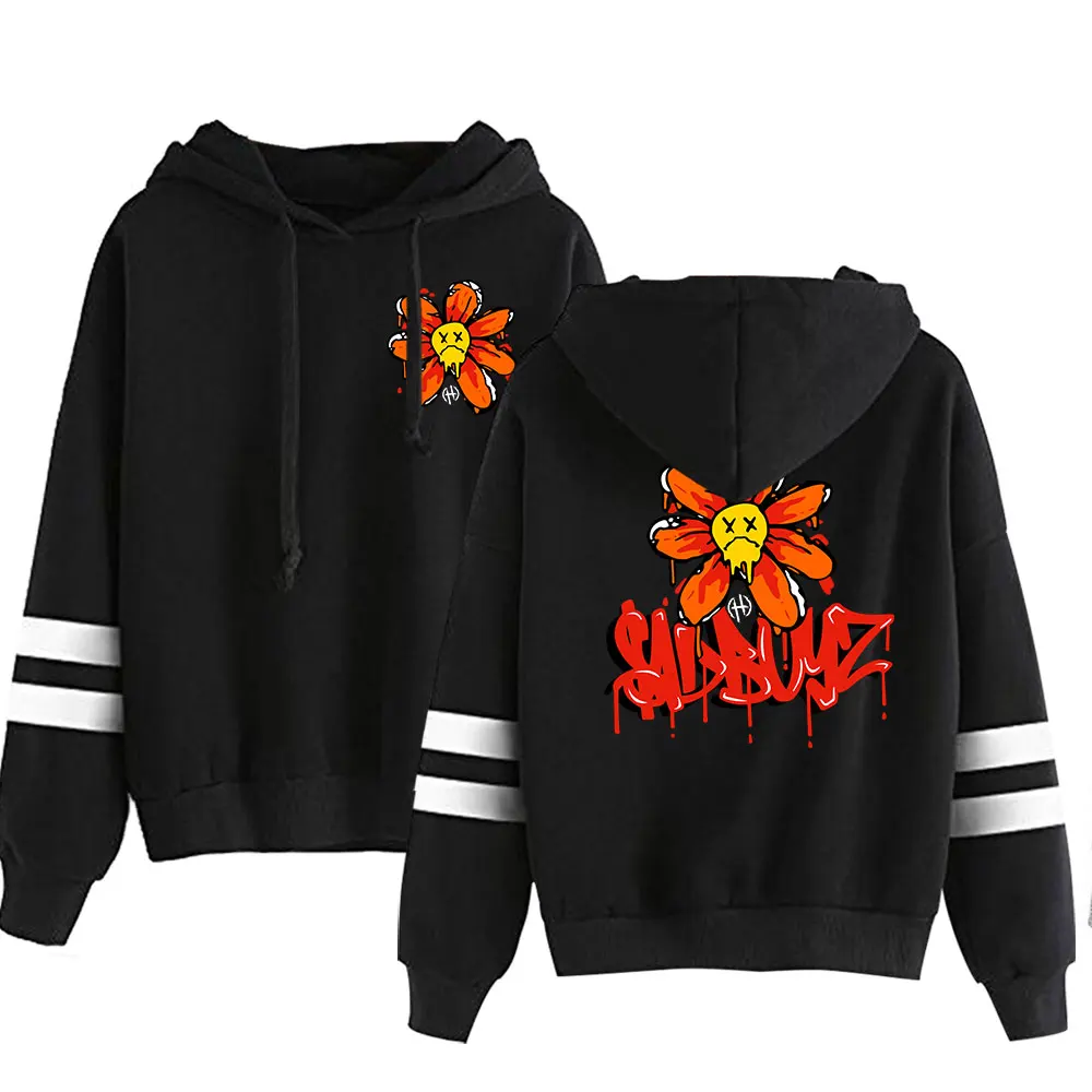 Junior H Merch $ AD Boyz Flower Vintage Pullover Hoodie, moletom moda, treino