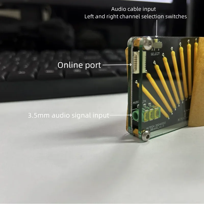 طيف موسيقى LED سهل الاستخدام ، قناة مفردة وثنائية ، مؤشر مستوى الرجعية ، مؤشر مستوى الصوت LED ، ضوء إيقاع الالتقاط ، التحكم الصوتي