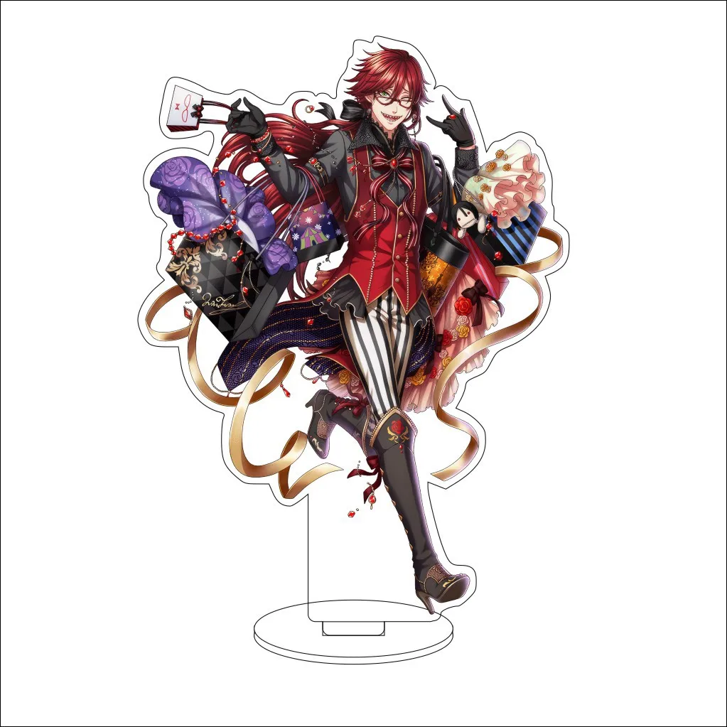 16CM Anime Black Butler Ciel Phantomhive Sebastian Michaelis Cos Acrylic Figure Stand Ornaments Chrismas Gifts - view 6
