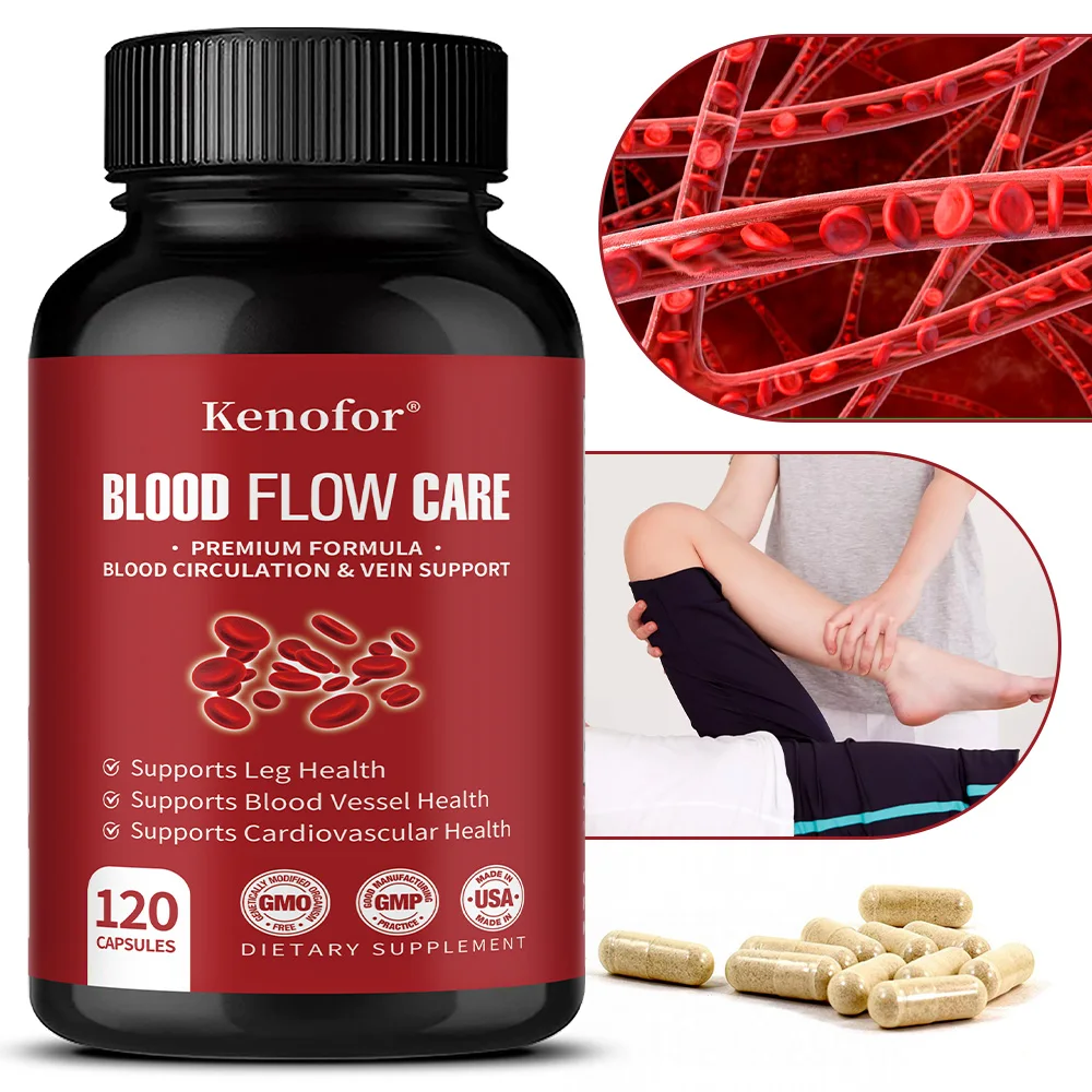 

Natural Blood Flow Supplement - Advanced Formula with Hawthor, Ginger Root, Improves Blood Circulation and Promotes Digestion