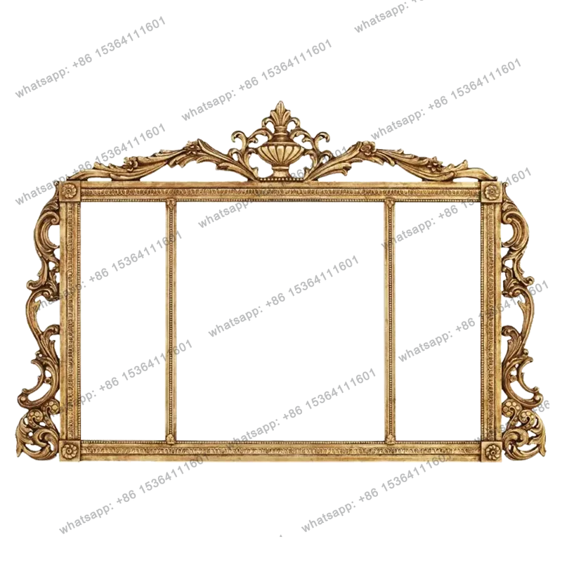 

French retro wall-mounted three-sided bathroom mirror European-style washstand vanity mirror wall-mounted American