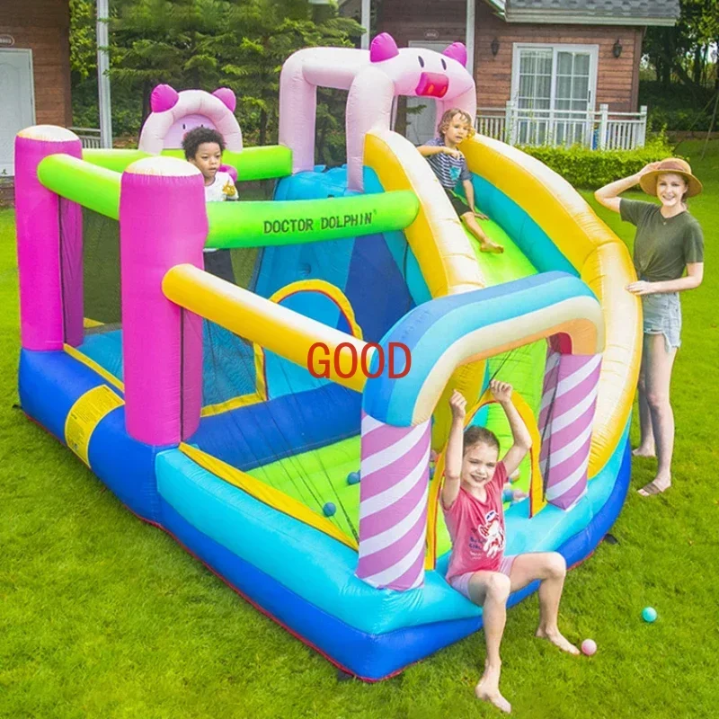 Castle Children Trampoline Home Children Indoor Small Slide Trampoline Birthday Party