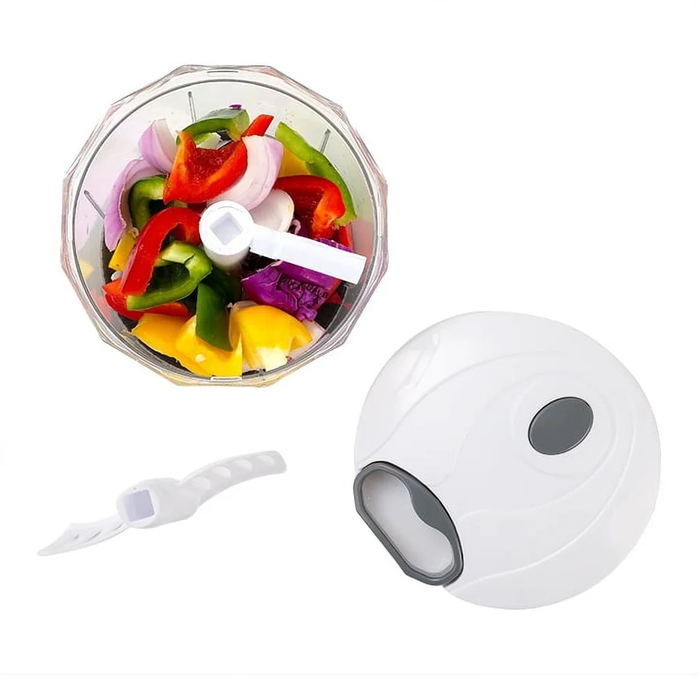 4 pacote 1qt picador de tração rápida com lâminas de aço inoxidável bpa livre material seguro legumes frutas carne fácil limpo
