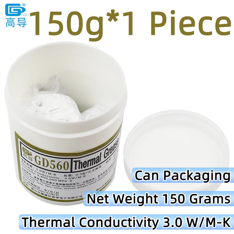 GD560 Thermisch geleidende vetpasta Nettogewicht 3/30/100/150 gram Wit gips Koellichaamverbinding voor CPU SSY ST CN HT