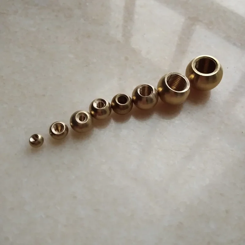 10pcs/lot M3/M4/M5/M6/M10/M12 Inner Tooth Pure Copper/Brass Female Round Ball Head Hanging Board Cap Nuts For DIY Lightings