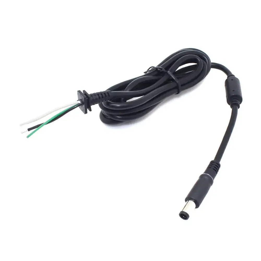 18AWG Copper DC Tip Plug Connector Cord Cable for Dell HP Laptop Charger Adapter black Pin 7.4 x 5.0 with led light 1.8M