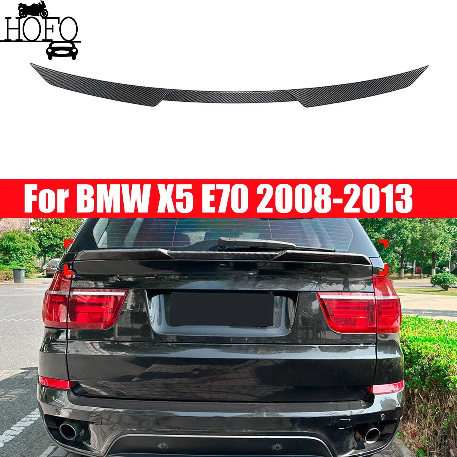 

For BMW X5 E70 2008-2013 Tail Wing Fixed Wind Spoiler Rear Wing Tuning Accessories