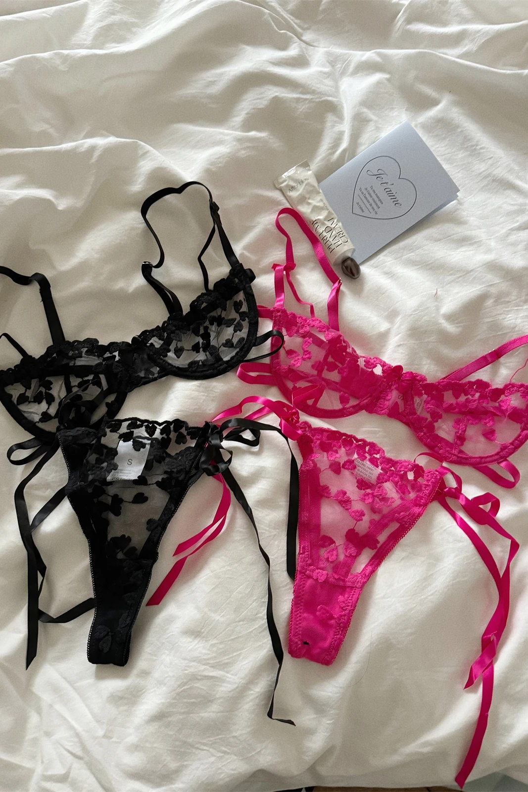 

Romantic Season Love Red Embroidery Lingerie Temperament Underwear Sets Niche Ambience Embroidered Lace Thin Bra
